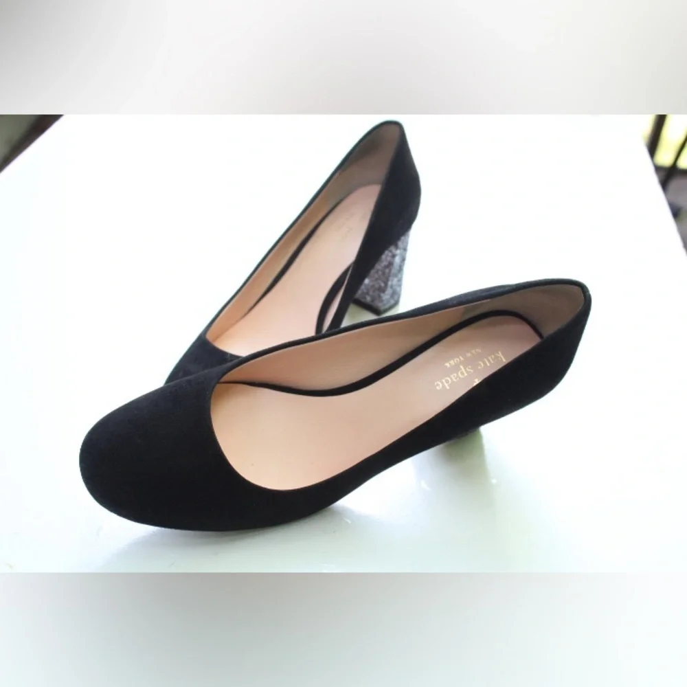 Kate Spade Dolores glitter pumps